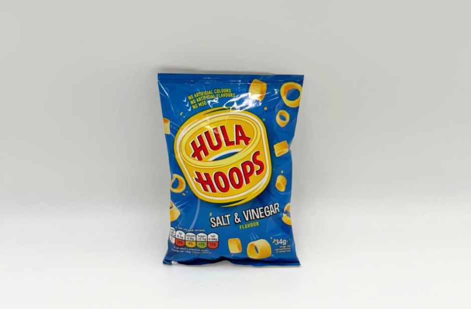 Hula Hoops Salt & Vinegar Crisps 32 x 34g