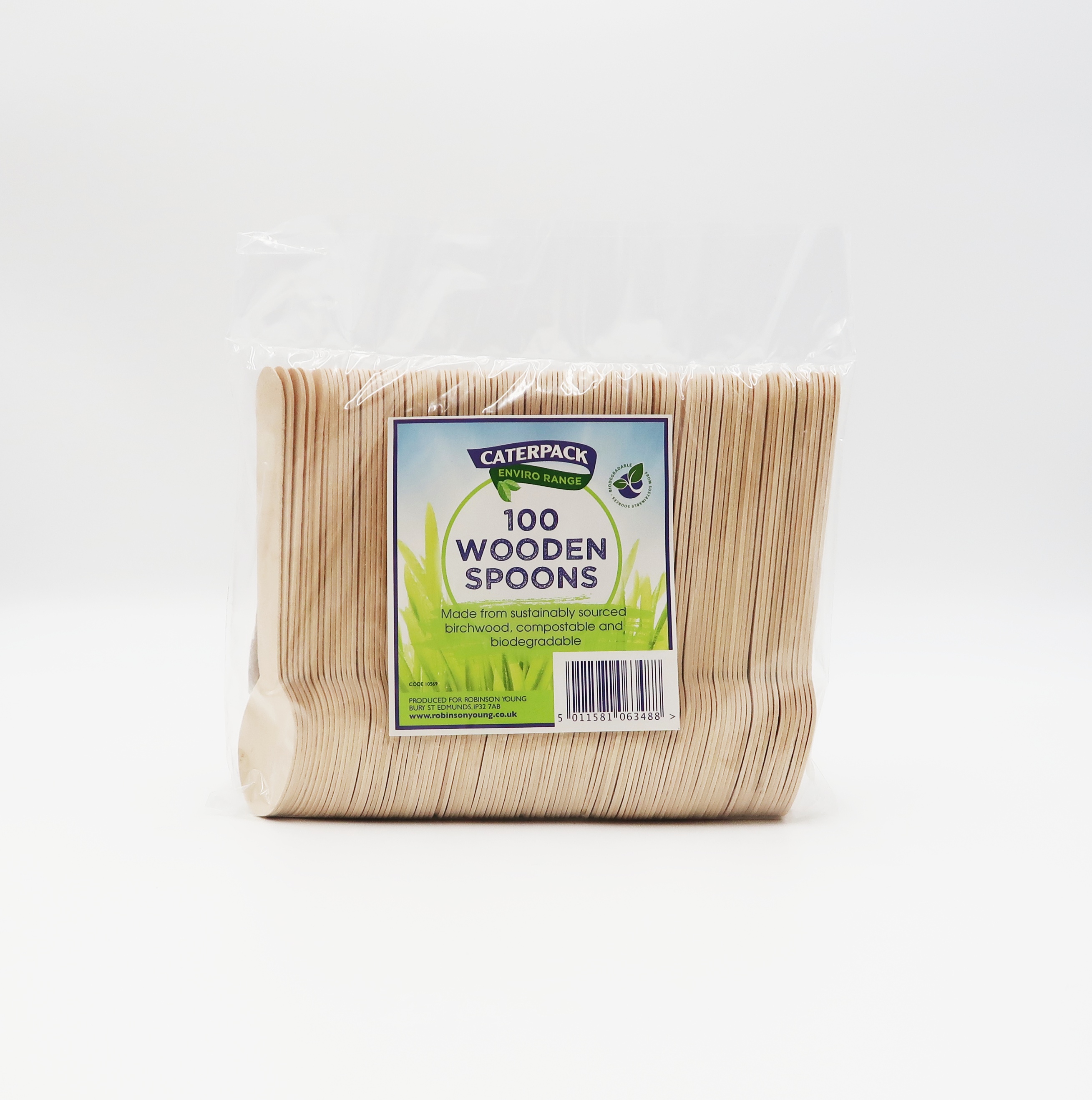 Caterpack Enviro Wooden Spoons (Pack of 100)