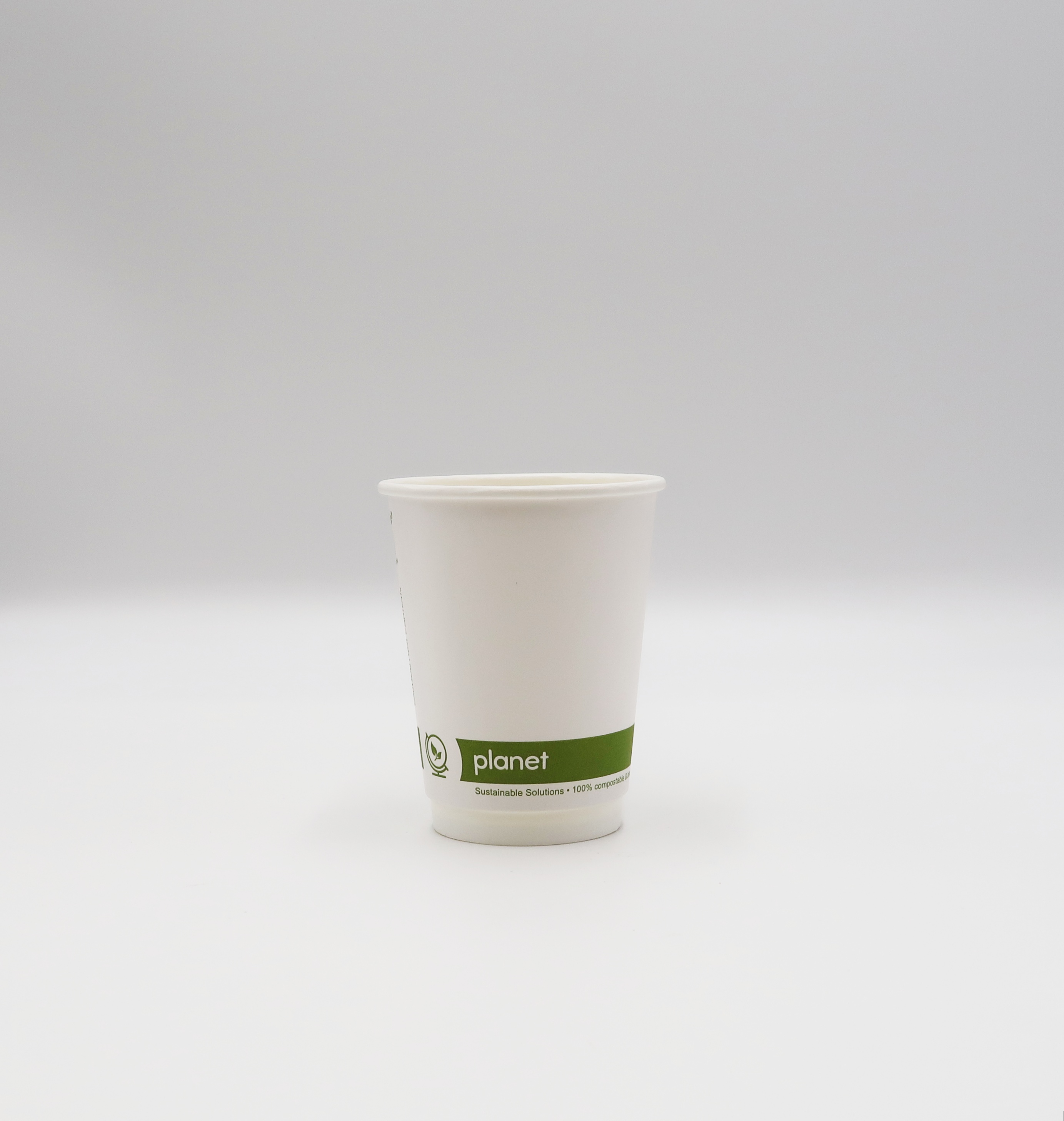 Compostable White Hot Cup Single Wall - 12oz (Case 1000pc)