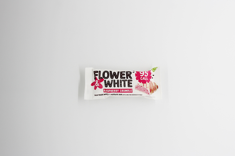 Flower & White Raspberry Crumble Meringue Bar 12 x 20g