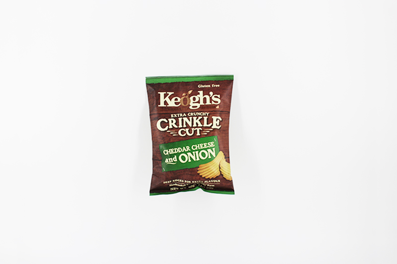 Keoghs Cheddar Cheese & Onion Crinkle Cut 24 x 45g