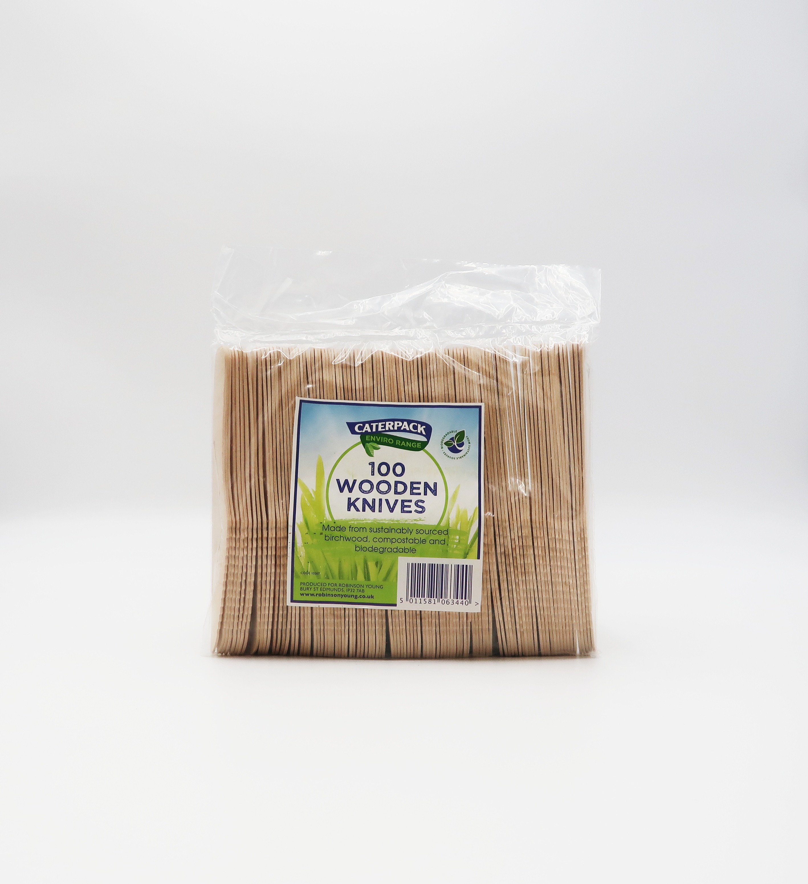 Caterpack Enviro Wooden Knives (Pack of 100)