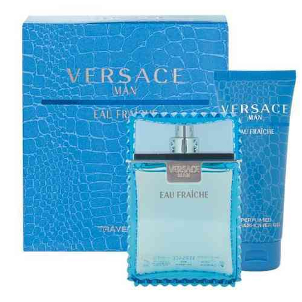 Versace Eau Fraiche Men EDT 100ml / 3.4 Fl. Oz 2 Pieces Travel Set