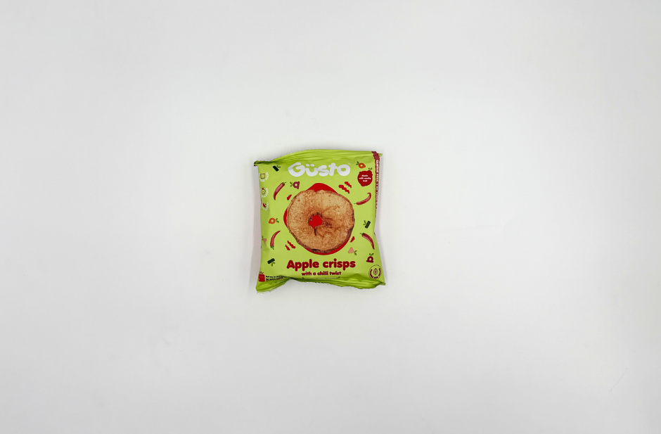 Gusto Snacks Dried Apples Crisps - Chilli Twist 12 x 20g