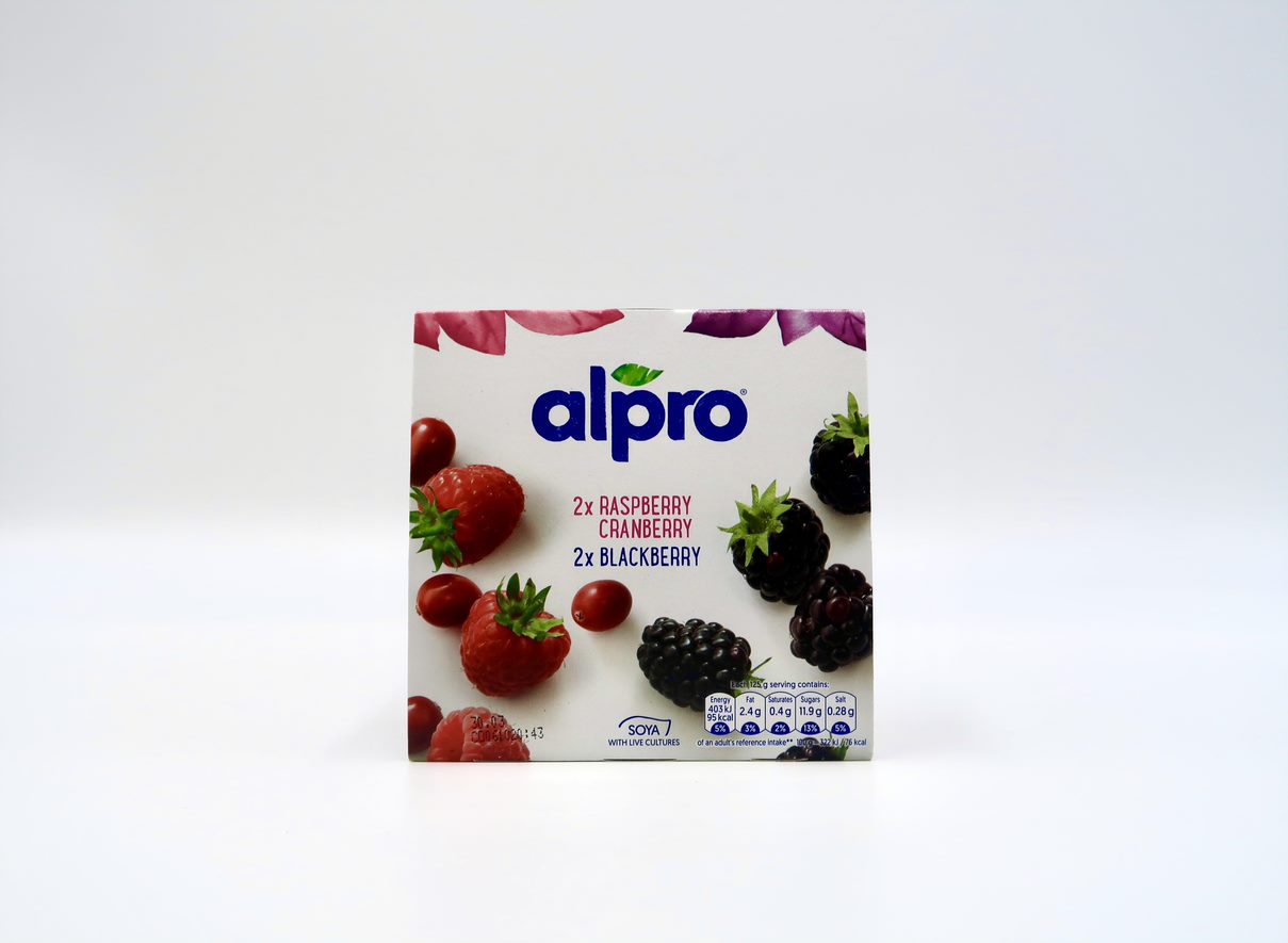 Alpro Yogurt Raspberry-Cranberry & Blackberry 4 x 125g
