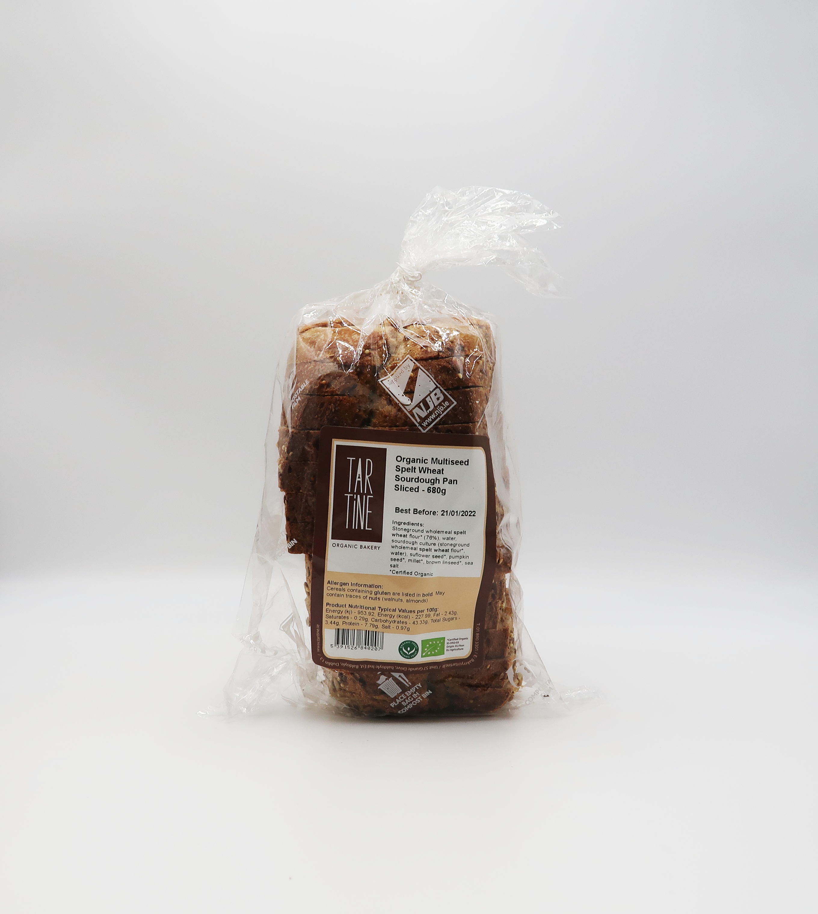 Tartine Multigrain Sliced Spelt 680g