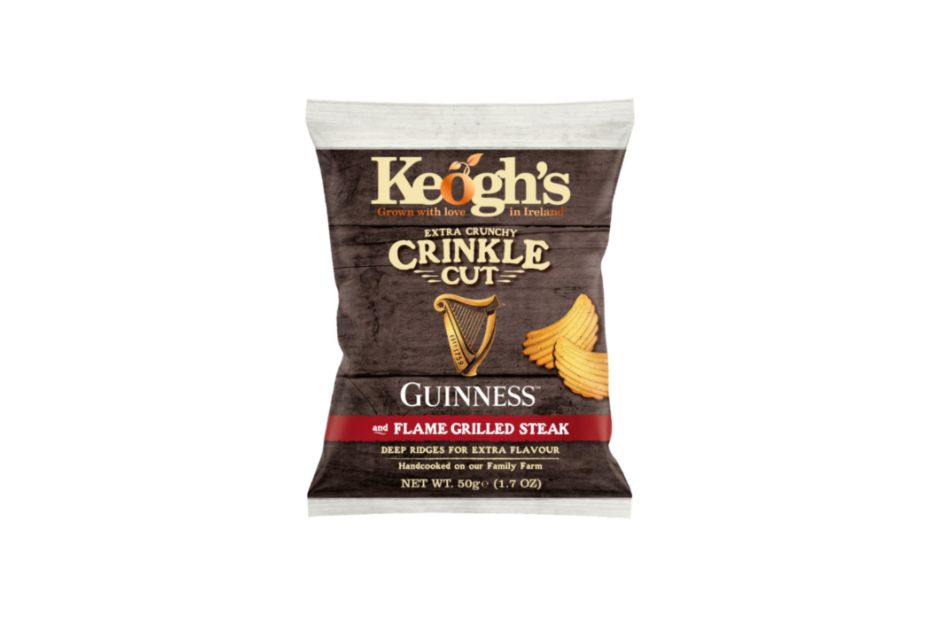 Keoghs Crinkle Cut Crisps Guinnes & Flame Grilled Steak 24x50g