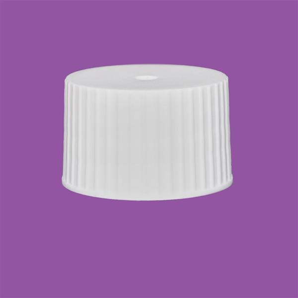 Cap 28mm Ribbed Wadded White