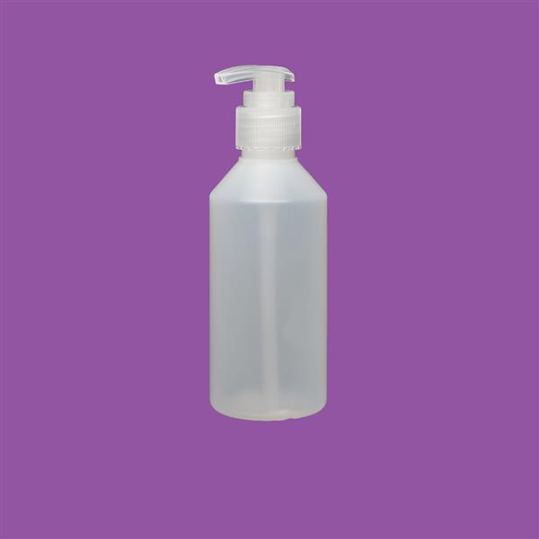Dispensing 250ml HDPE Natural Bottle with Natural Lotion Pump