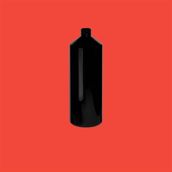 Bottle 1000ml Swipe PET Black 28mm 30% PCR