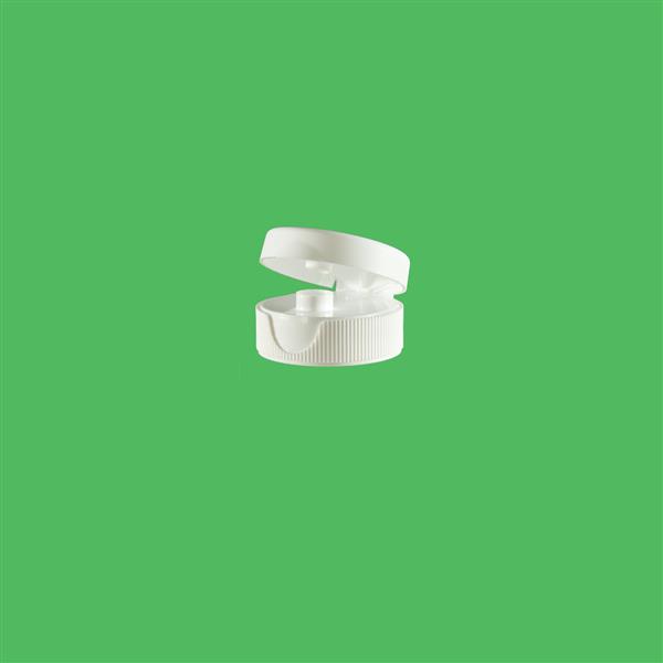 Cap 31mm 400 Ribbed Flip Top Induction Heat Seal (For HDPE) White
