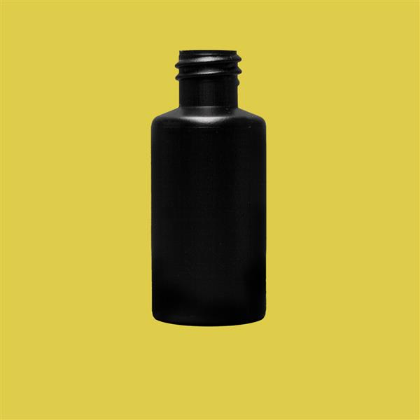Bottle 30ml Cylinder HDPE Black 18mm